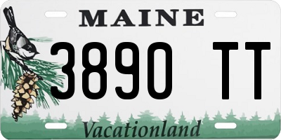 ME license plate 3890TT