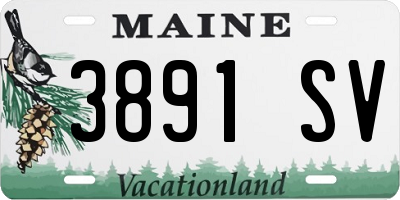 ME license plate 3891SV