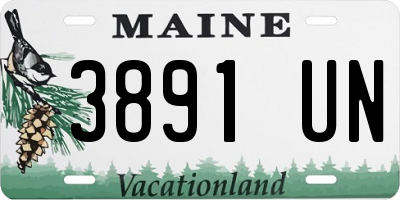 ME license plate 3891UN
