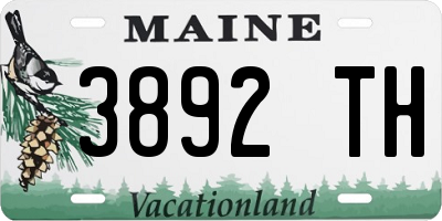 ME license plate 3892TH