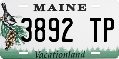 ME license plate 3892TP