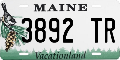 ME license plate 3892TR