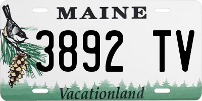 ME license plate 3892TV