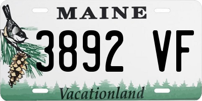 ME license plate 3892VF