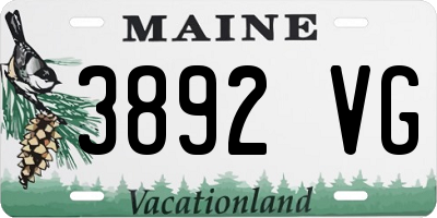 ME license plate 3892VG