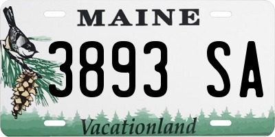 ME license plate 3893SA