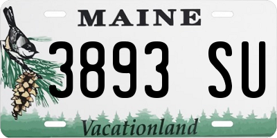 ME license plate 3893SU