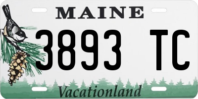 ME license plate 3893TC