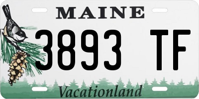 ME license plate 3893TF