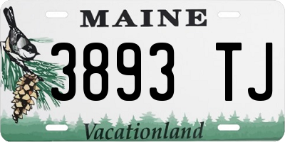 ME license plate 3893TJ