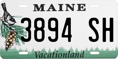 ME license plate 3894SH