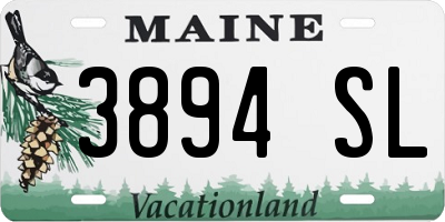 ME license plate 3894SL