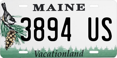 ME license plate 3894US