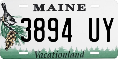 ME license plate 3894UY