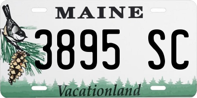 ME license plate 3895SC