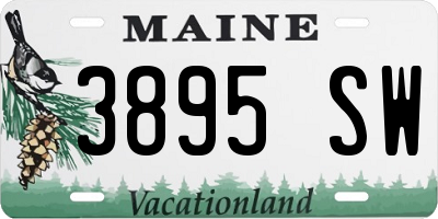 ME license plate 3895SW