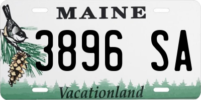 ME license plate 3896SA