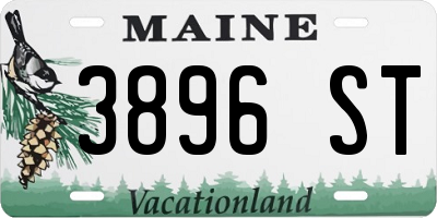 ME license plate 3896ST