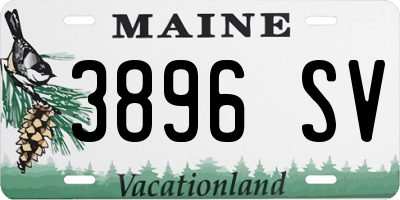 ME license plate 3896SV