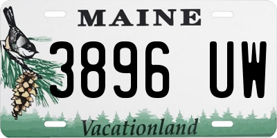 ME license plate 3896UW