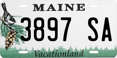 ME license plate 3897SA