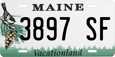 ME license plate 3897SF