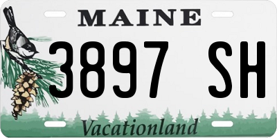 ME license plate 3897SH
