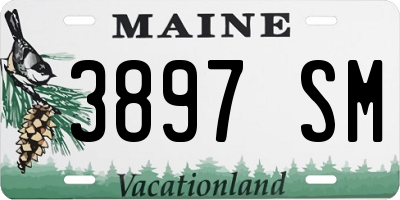 ME license plate 3897SM