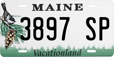 ME license plate 3897SP