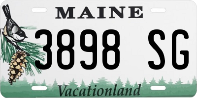 ME license plate 3898SG