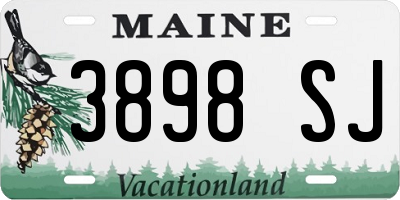 ME license plate 3898SJ