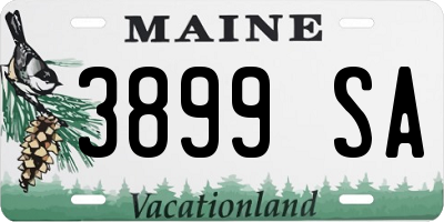 ME license plate 3899SA