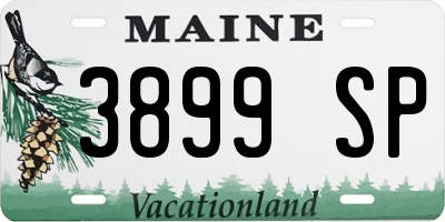 ME license plate 3899SP
