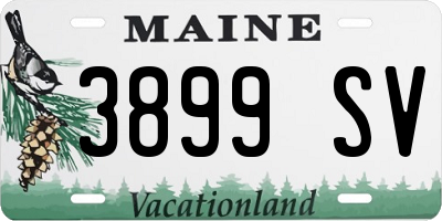 ME license plate 3899SV