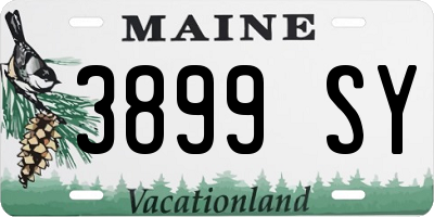 ME license plate 3899SY