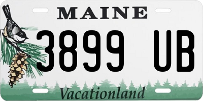 ME license plate 3899UB