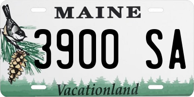 ME license plate 3900SA