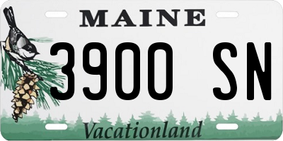 ME license plate 3900SN