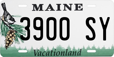 ME license plate 3900SY