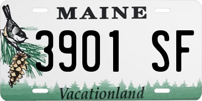 ME license plate 3901SF