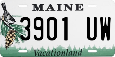 ME license plate 3901UW