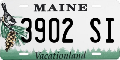 ME license plate 3902SI