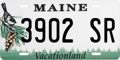 ME license plate 3902SR