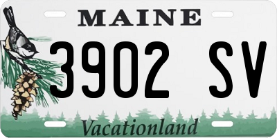 ME license plate 3902SV