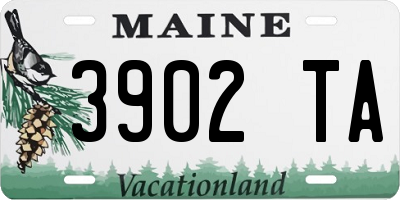 ME license plate 3902TA