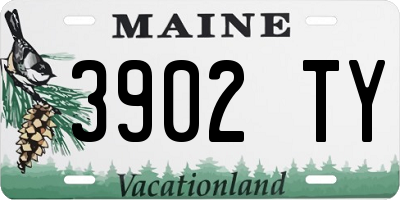 ME license plate 3902TY