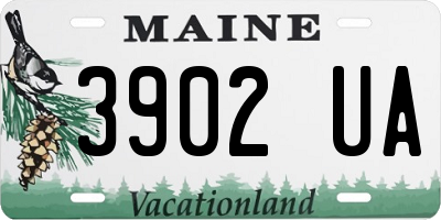 ME license plate 3902UA