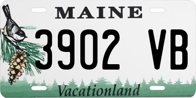 ME license plate 3902VB