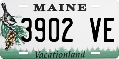 ME license plate 3902VE