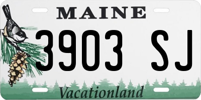ME license plate 3903SJ